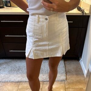 Madewell Cream Denim Skirt